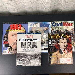A Collection of 5 various magazines about the American Civil War.